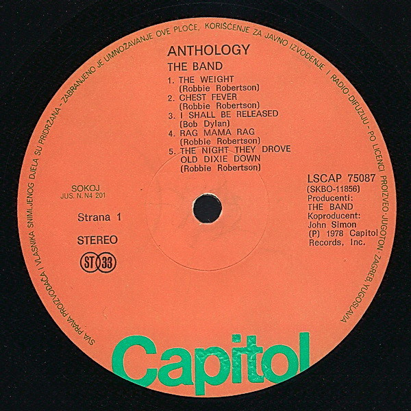 The Band - Anthology (2xLP, Comp)