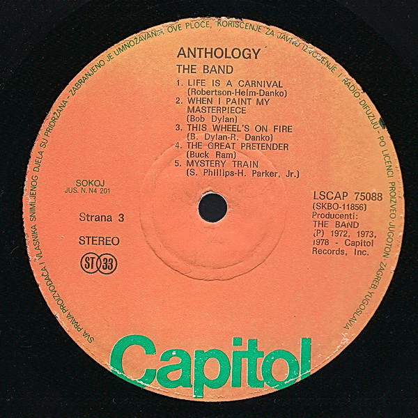 The Band - Anthology (2xLP, Comp)