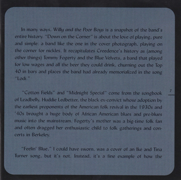 Creedence Clearwater Revival - Willy And The Poor Boys (CD, Album, RE, RM, Dig)
