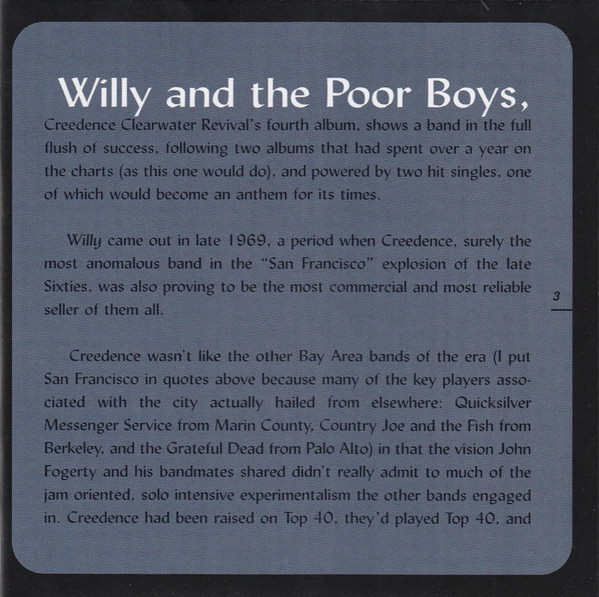 Creedence Clearwater Revival - Willy And The Poor Boys (CD, Album, RE, RM, Dig)