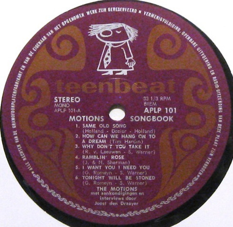 The Motions - Motions Songbook (LP, Comp)