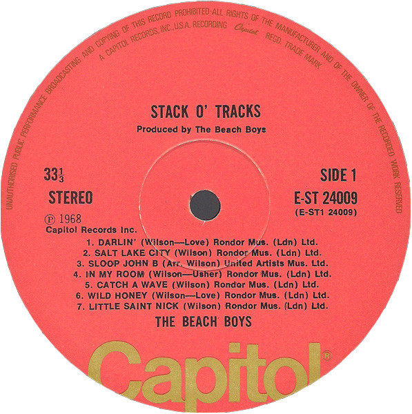 The Beach Boys - Stack O' Tracks (LP, Comp, RE)