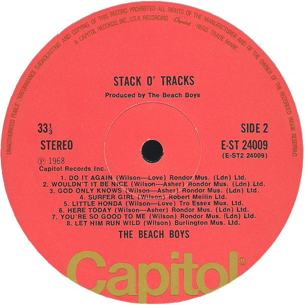 The Beach Boys - Stack O' Tracks (LP, Comp, RE)