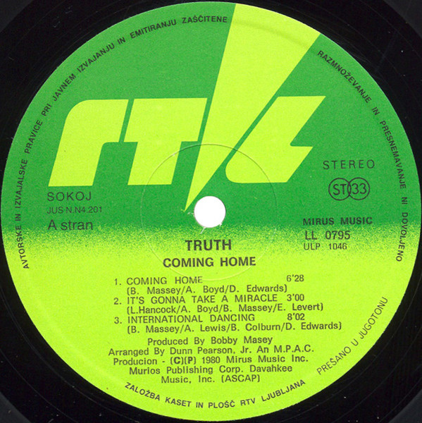 Truth (14) - Coming Home (LP, Album, RE)