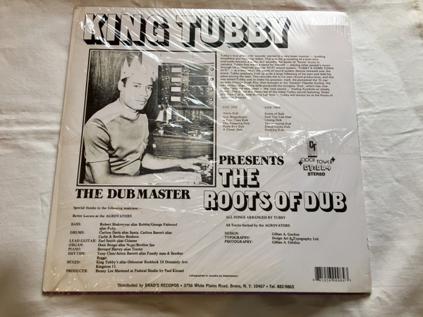 King Tubby The Dubmaster* - Presents The Roots Of Dub (LP, Album, RP)