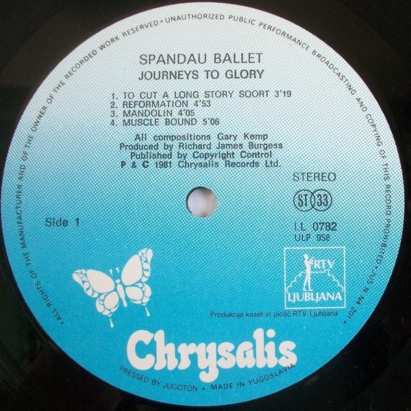 Spandau Ballet - Journeys To Glory (LP, Album)