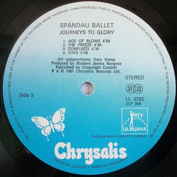 Spandau Ballet - Journeys To Glory (LP, Album)
