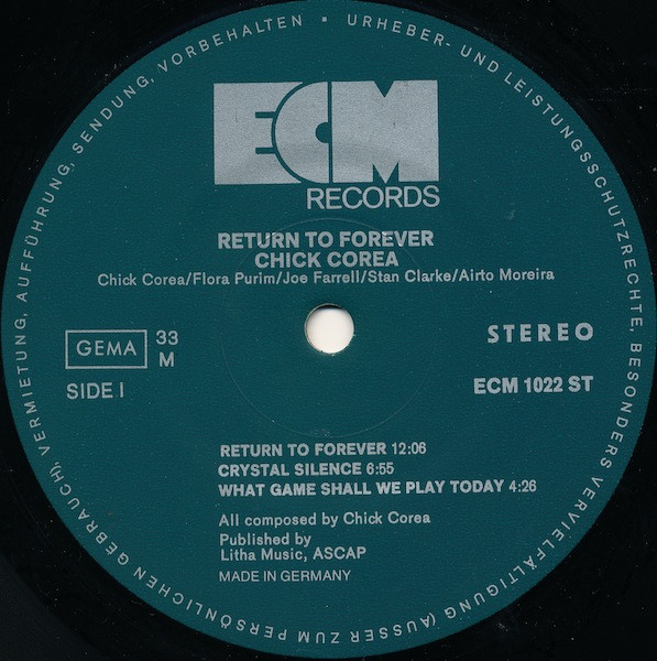 Chick Corea - Return To Forever (LP, Album)