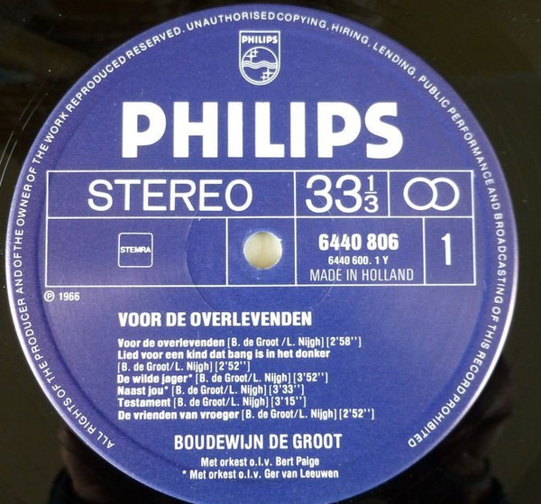 Boudewijn de Groot - Voor De Overlevenden (LP, Album, RE)