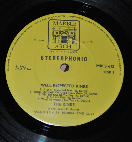 The Kinks - Well Respected Kinks (LP, Comp)
