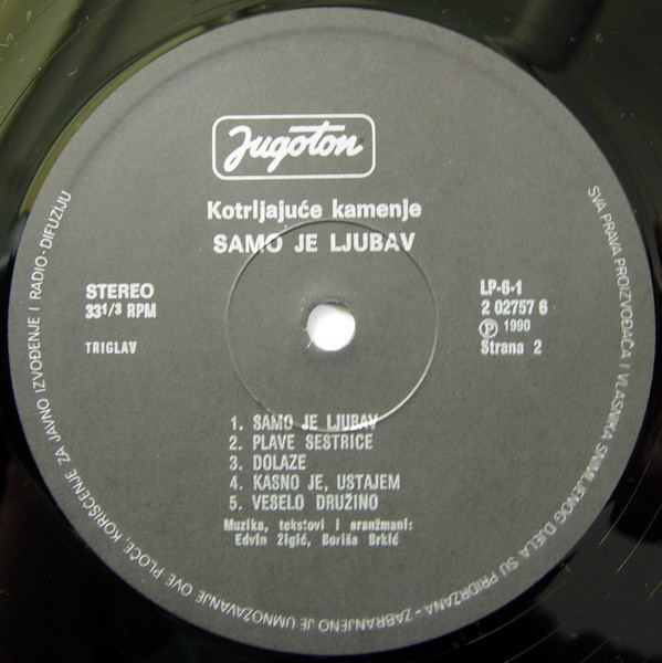 Kotrljajuće Kamenje - Samo Je Ljubav (LP, Album)