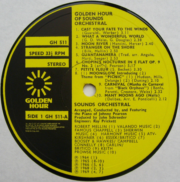 Sounds Orchestral - Golden Hour Of Sounds Orchestral - The Earth, The Sea & The Sky (LP, Comp)