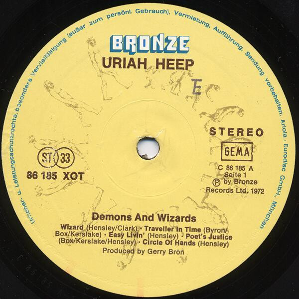 Uriah Heep - Demons And Wizards (LP, Album, RE, Gat)