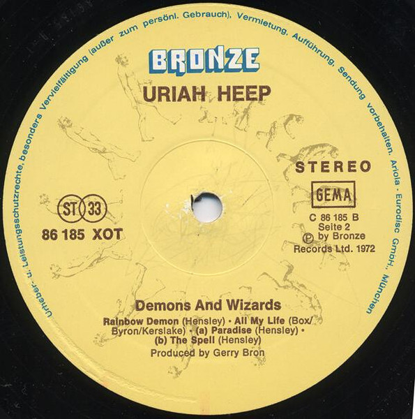 Uriah Heep - Demons And Wizards (LP, Album, RE, Gat)