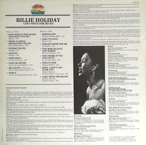 Billie Holiday - Lady Sings The Blues (LP, Comp)