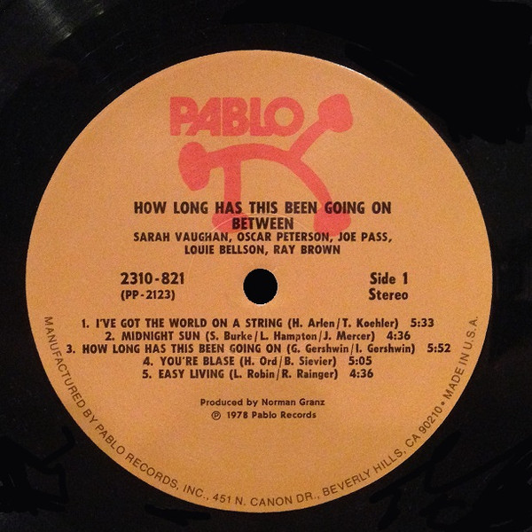 Sarah Vaughan - How Long Has This Been Going On? (LP, Album, Als)