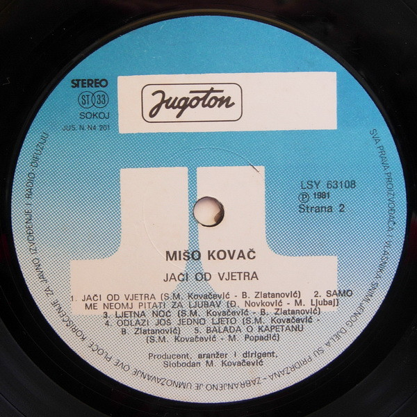 Mišo Kovač - Jači Od Vjetra (LP, Album)