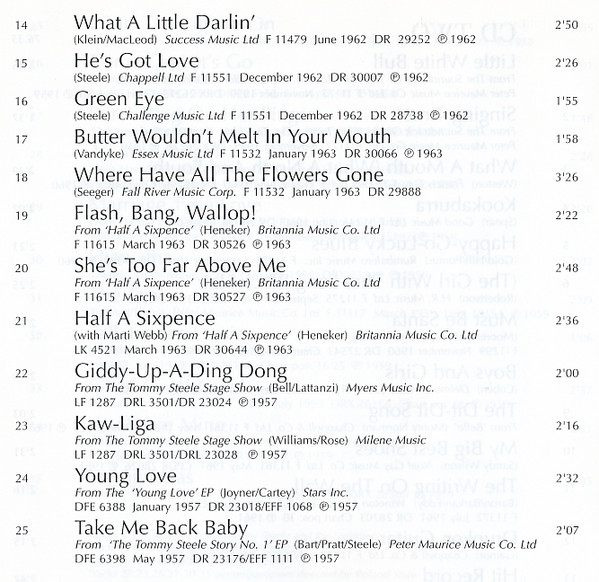 Tommy Steele - The Decca Years 1956-1963 (2xCD, Comp, RM)