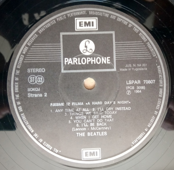 The Beatles - A Hard Day's Night (LP, Album, RE)