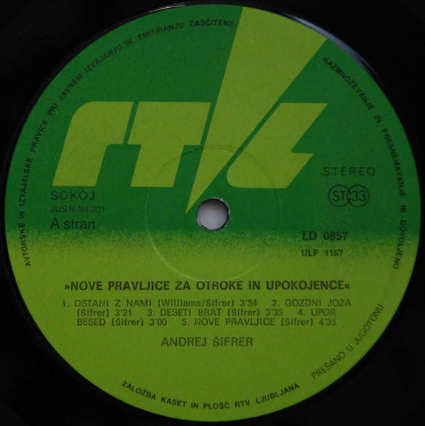 Andrej Šifrer - Nove Pravljice Za Otroke In Upokojence (LP, Album)