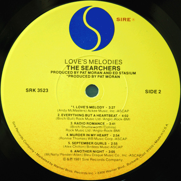 The Searchers - Love's Melodies (LP, Album, Los)