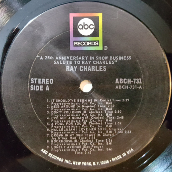 Ray Charles - A 25th Anniversary In Show Business Salute To Ray Charles (2xLP, Comp)