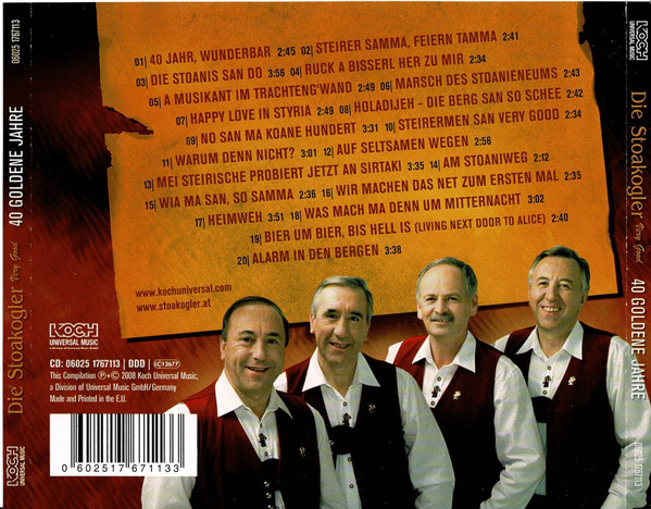 Die Stoakogler - 40 Goldene Jahre (CD, Album)