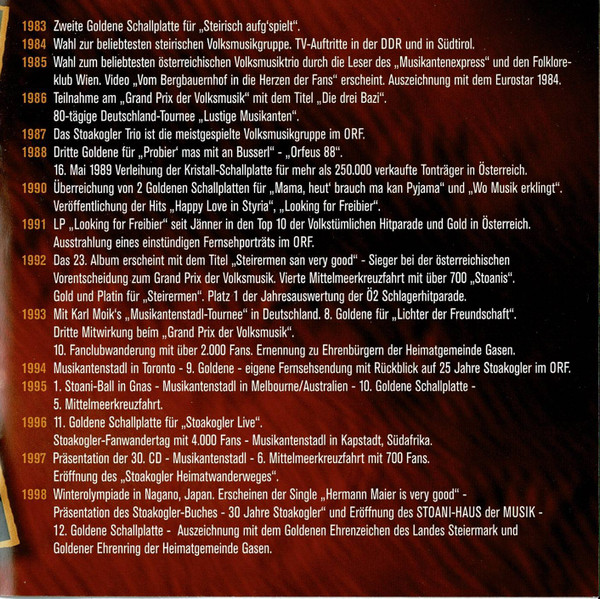 Die Stoakogler - 40 Goldene Jahre (CD, Album)