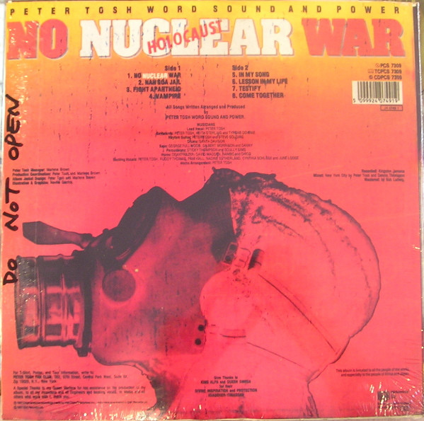 Peter Tosh - No Nuclear War (Holocaust) (LP, Album, RP)