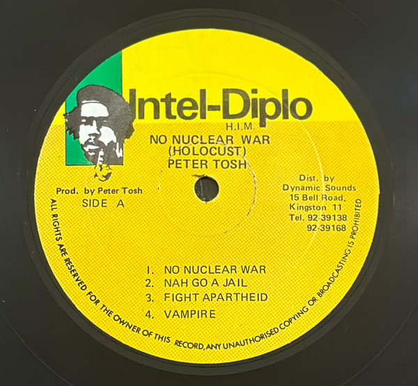 Peter Tosh - No Nuclear War (Holocaust) (LP, Album, RP)
