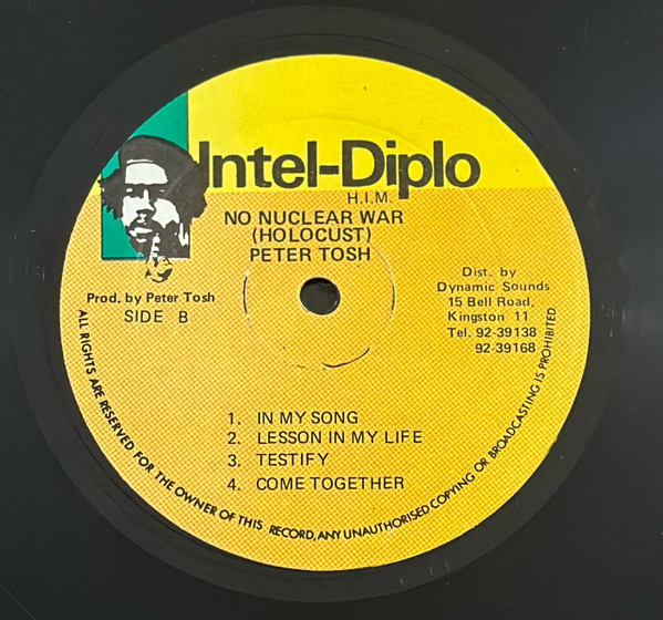 Peter Tosh - No Nuclear War (Holocaust) (LP, Album, RP)