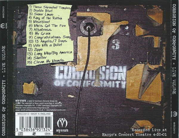 Corrosion Of Conformity - Live Volume (CD, Album)