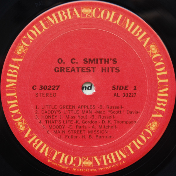 O. C. Smith* - O. C. Smith's Greatest Hits (LP, Comp)