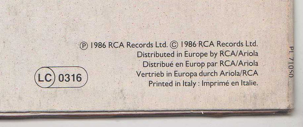 Eurythmics - Revenge (LP, Album, Ita)