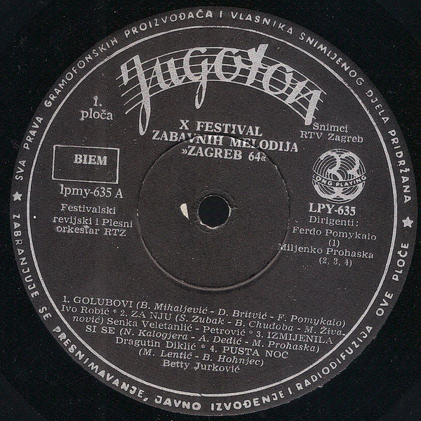 Various - Zagreb 64 - 1. Ploča (10