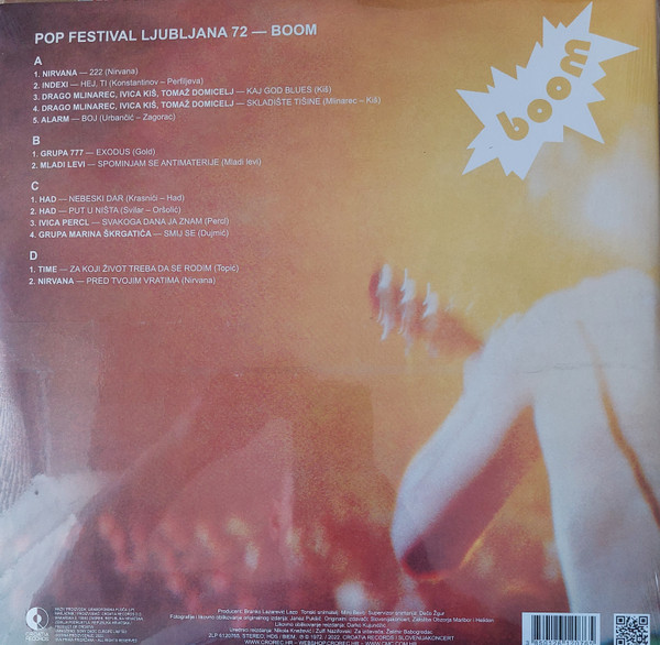 Various - Pop Festival Ljubljana 72 - Boom (2xLP, Album, RE, RM)
