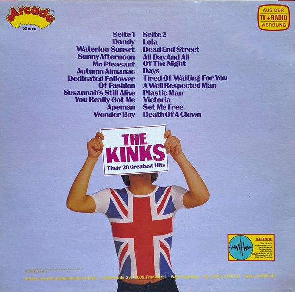 The Kinks - Their 20 Greatest Hits (LP, Comp)