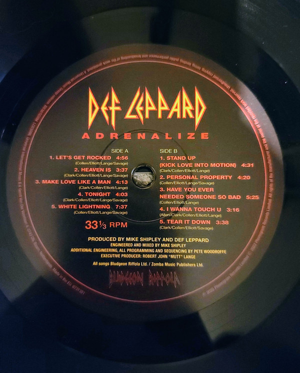 Def Leppard - Adrenalize (LP, Album, RE)