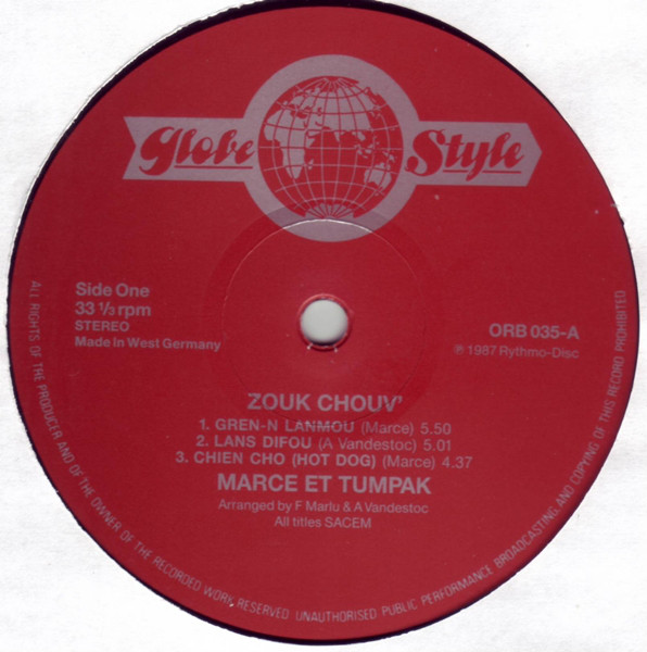Marcé Et Tumpak* - Zouk Chouv' (LP, Album, RE)