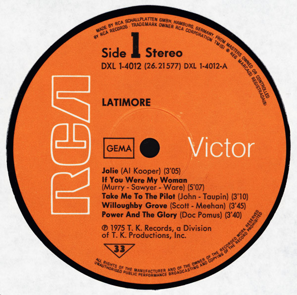Latimore (2) - Latimore (LP, Album)
