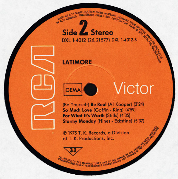 Latimore (2) - Latimore (LP, Album)
