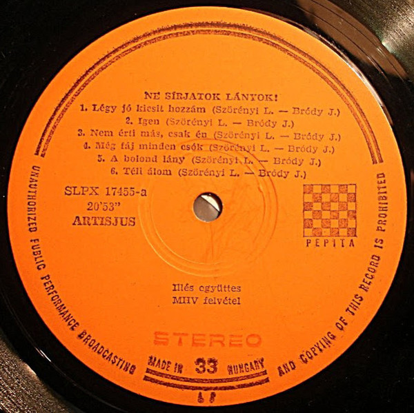 Illés - Ne Sírjatok Lányok! (LP, Album)