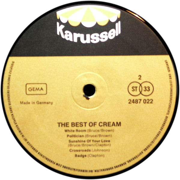 Cream (2) - The Best Of Cream (2xLP, Comp)
