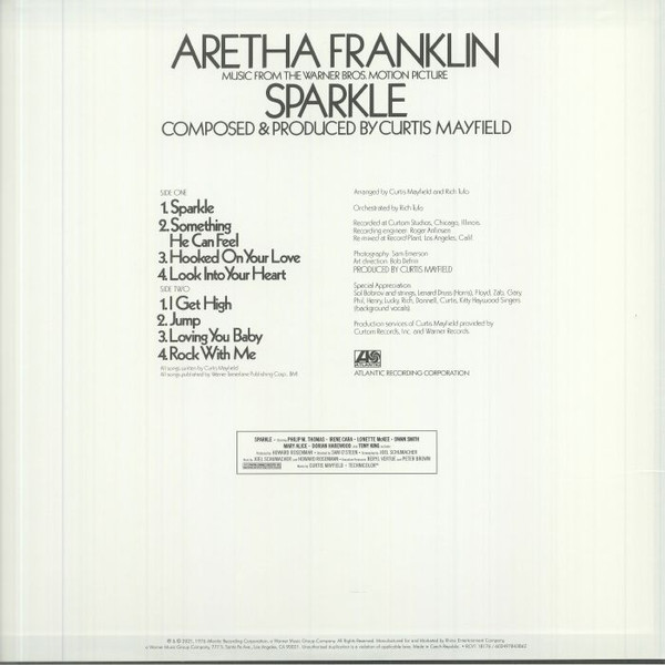 Aretha Franklin - Sparkle (Music From The Warner Bros. Motion Picture) (LP, Album, Ltd, RE, Cle)