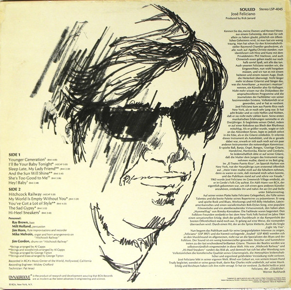 José Feliciano - Souled (LP, Album)