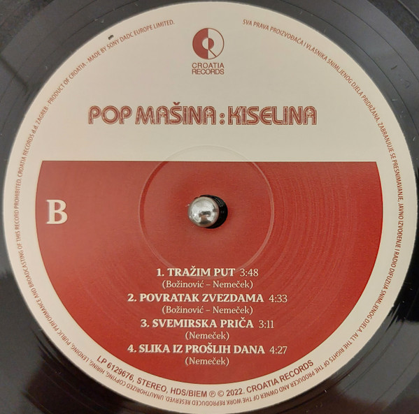 Pop Mašina - Kiselina (LP, Album, RE, Gat)