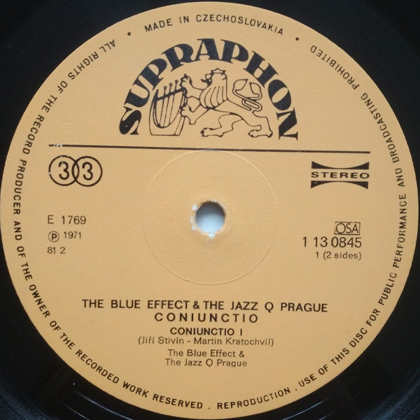 The Blue Effect â€¢ The Jazz Q Prague* - Coniunctio (LP, Album, RP)