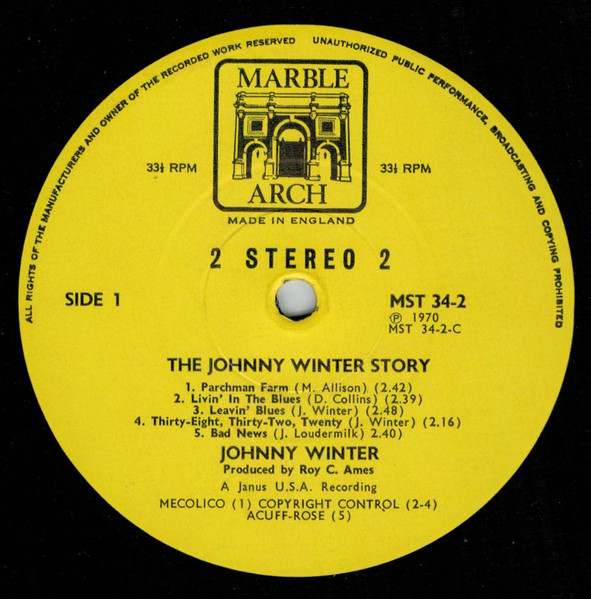 Johnny Winter - The Johnny Winter Story (2xLP, Album, Comp)