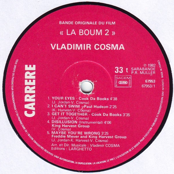 Vladimir Cosma - La Boum 2 (Bande Originale Du Film) (LP, Album)