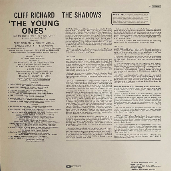 Cliff Richard And The Shadows* - The Young Ones (LP, RE)
